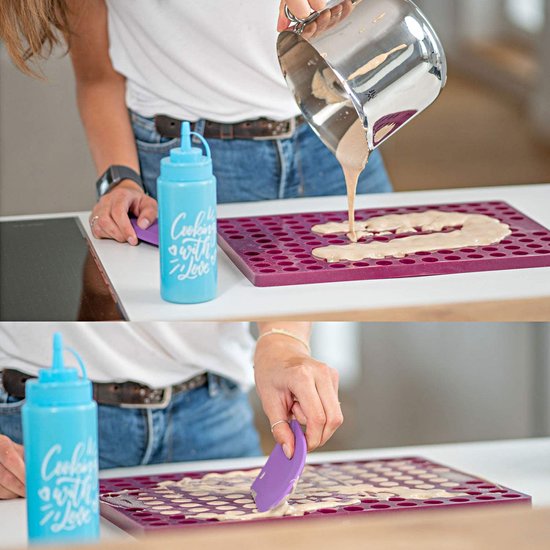 siliconen bakmat, bakvorm voor mini DIY hondenkoekjes en lekkernijen, hartbakvorm, bonbonvorm, chocoladevorm, anti-aanbak en geschikt voor levensmiddelen