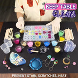 siliconenmat groot, 70 x 50 cm, siliconen mat voor epoxyhars, zwart, 1,3 mm dikke siliconen knutselmat, siliconen onderlegger, anti-aanbak antislip tafelmat, knutselonderlegger, voor giethars,