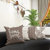 Kussenslopen 4-delige set kussenslopen, linnen, kussensloop, sierkussen, kussenslopen voor bank, tuinbed, bank, kussen, 40 x 40 cm (set van 4)