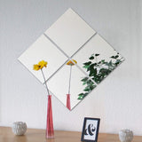 4 stuks spiegeltegels, elk 30 x 30 cm, spiegeltegels, spiegel, wanddecoratie, wandspiegel, kleefspiegel