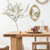 Vintage spiegel kleine wandspiegel hangspiegel 36,8 x 25,4 cm ovaal goud Vertaling: Vintage spiegel, kleine wandspiegel, hangspiegel, 36,8 x 25,4 cm, ovaal, goud.