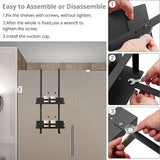 Doucheplank om op te hangen, dubbel doucherek van roestvrij staal, douchemand met eendelige haak en zuignap, badkamerrek om op te hangen boven de glazen douchewand (zwart)