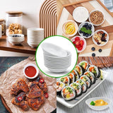 Set van 30 dipschalen, ronde kommen voor ketchup, aardappelsaus, suiker, sojasaus, azijn, kruiden, noten, bijgerechten, desserts, sushi (7,3 x 2 cm)