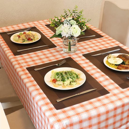 Design Geweven placemats, set van 4 of 8 stuks, vinyl, 45 x 30 cm, Set van 8