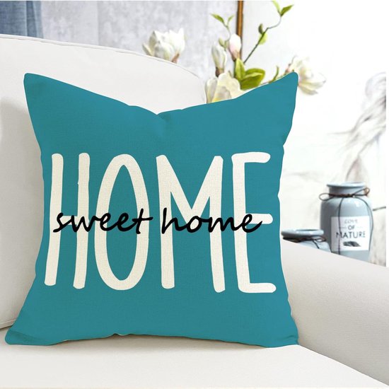 Kussensloop 45 x 45 cm, set van 4 sierkussens, linnen kussenslopen, geometrisch patroon, kussenhoezen voor bank, slaapkamer, bank, outdoor, kussen, 45 x 45 cm