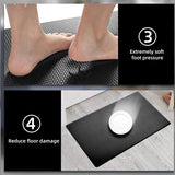 Keukenvliesmatten, set keukenvliesmatten, wasbaar, antislip, loper, stofdichtheid voetmat (2 stuks, zwart, 44 x 75 cm + 44 x 150 cm)