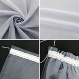 Gordijnen met kleurverloop, transparante voile, 2 stuks