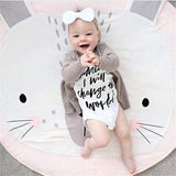 Baby Kruipmat Cartoon - Dier Baby Speelkleed Speeldeken Katoen Zacht Slaapkleed voor Baby Kids - 90CM (Roze Konijn)