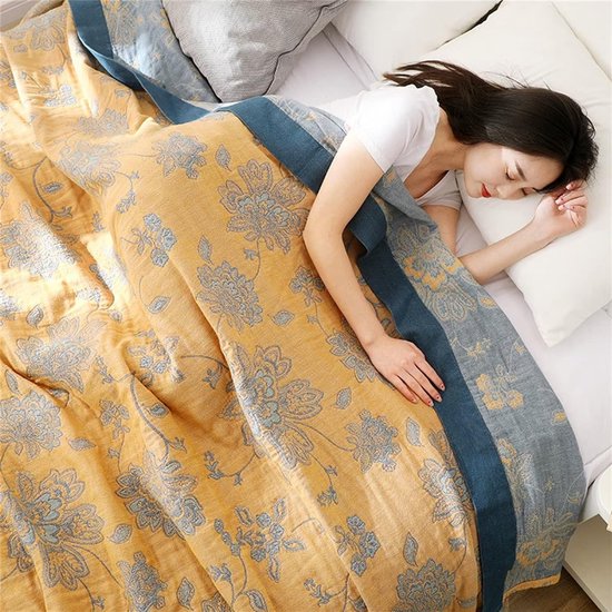 sprei,geel 100% katoen