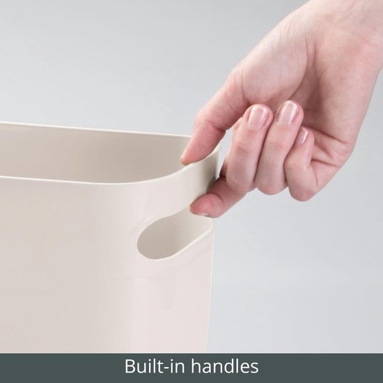 Prullenbak ,27,3 cm x 12,7 cm x 25,4,crème