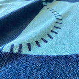 Badhanddoek ankermotief, 90x180cm, 100% katoen, zacht, absorberend XXL handdoek, strandhanddoek, lighanddoek, maritiem