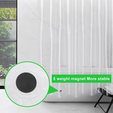 Douchegordijn 180x200cm transparant douchegordijn met magneetbodem douchegordijnen Eva anti-schimmel waterdichte douchegordijnen met 12 douchegordijnringen voor badkuip douche