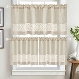 Heimtexland ® vitrage op maat - bistrogordijn Jacquard wit - breedte naar wens in 29cm stappen - per meter gordijn Typ534 Heimtexland ® vitrage op maat - bistrogordijn Jacquard wit - breedte naar wens in 29cm stappen - per meter gordijn Typ534