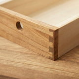 Houten bureau-organizer met schuifladen, voor thuiswerkplek, kantoorbenodigdheden, houten opbergbox, plankkast, houder, make-upkast met 4 laden, naturel