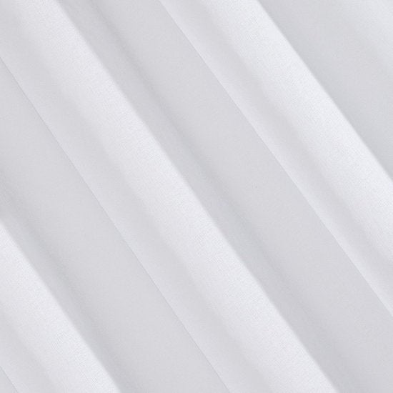 Gordijn glad transparant plooiband-1STK. Gordijnringen doorzichtig elegant hoogwaardig glamour, slaapkamer, woonkamer, etamine, stof, wit, 140x270 cm