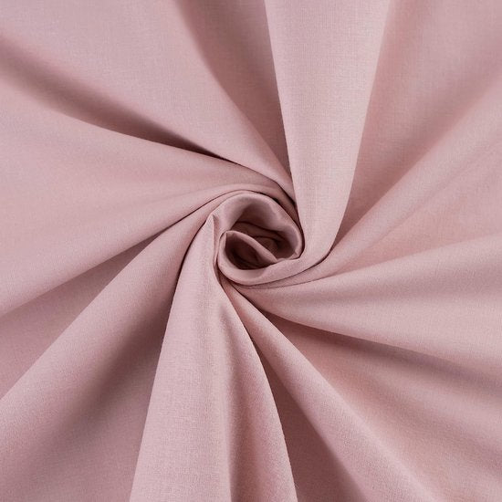 Deluxe Beddengoedset, 155 x 220 cm, 100% katoen, dekbedovertrek met kussensloop 80 x 80 cm, hoogwaardig dekbedovertrek met ritssluiting, made in EU, poederroze, 155 x 220 cm