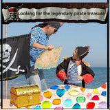 Gouden piratenkist, piratenschatkist, schatkist voor kinderen, kleine schatkist, schatkist met slot, vergulde piratenschatkist, voor verjaardagscadeaus, feestgeschenken, rollenspellen