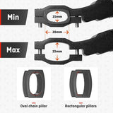 Fietsstandaard 24-29 inch, in hoogte verstelbare fietsstandaard, zijstandaard, gestippelde antislip rubberen voeten, maximale belasting 35 kg, voor mountainbike, e-bike, trekkingfiets,