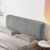 Bed Headboard Covers, Bed Headboard Cover, Soft Stretch Velvet Fabric, Dustproof, Dustproof Protective Cover for Padded Bedroom Headboard (150-170 cm, Light Grey)