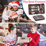 Manicure set, 26-delige professionele nagelknipper set, roestvrij staal, gereedschap voor manicure en pedicure, nagelriemreiniging, geavanceerd ontwerp met ritssluiting, bruin