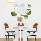 Spiegelstickers, ronde spiegeltegels, tegelspiegel, zelfklevend, zelfklevend, wanddecoratie, kleine wandspiegel, acryl spiegel, muursticker voor badkamer, keuken, woonkamer, 9 stuks