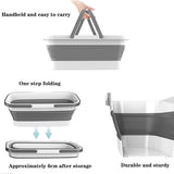 Opvouwbare wasmand, plastic, draagbare afwasbak, camping, voor buiten, voetbad, badkuip, afwasbak, huishoudelijke dweisemmer, draagbare autowas, wateremmer, voor buiten