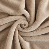 Fleecedeken/knuffeldeken - flanel, extra zacht en warm - kreukbestendig/verkleurt niet, te gebruiken als bedsprei of deken op de bank - 150 x 200 cm - Beige