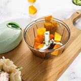 Handmatige keukenmachine Groentensnijder Draagbare knoflookmolen Uiensnijder voor groenten Fruitnoten Duurzaam BPA-vrij Food Grade materiaal 650ml