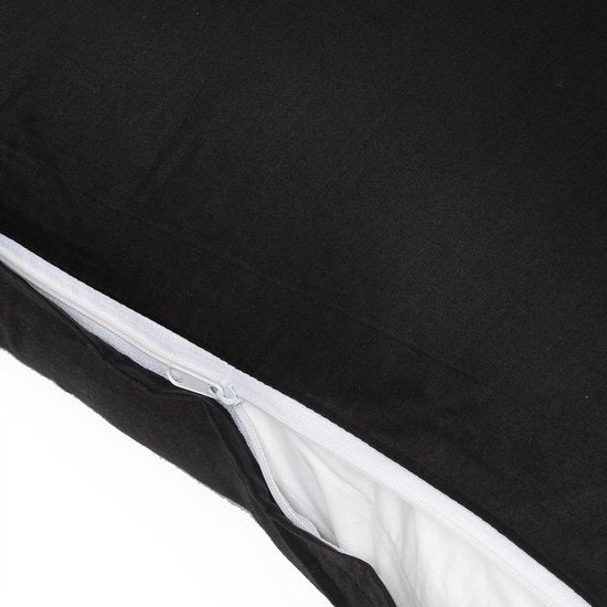 Kussenshoes, kussenovertrek, set van 2, zwart, 30x50 cm