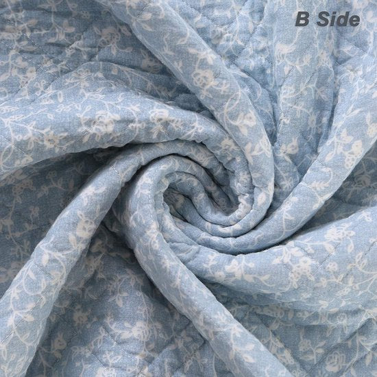 Sprei 150 x 200 cm katoen bedsprei dun zomer dekbed dekbed (blauw, 150 x 200 cm)