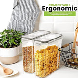 oorraaddozen (set 6), BPA-vrije kunststof, luchtdichte opbergdoos, opbergdoos, levensmiddelen, voorraadpotten voor het bewaren van pasta, muesli, meel, rijst en voor voer huisdieren