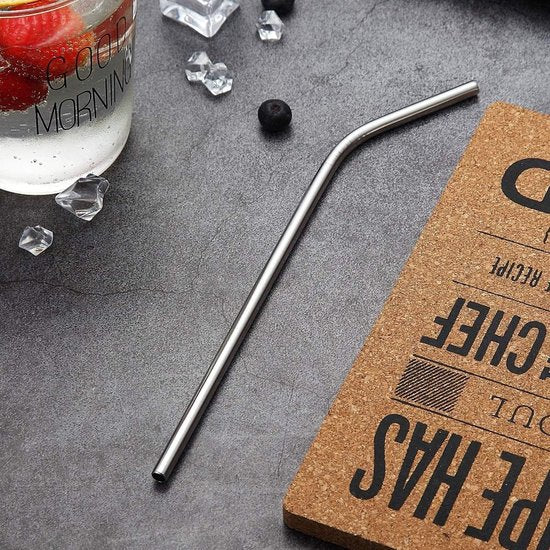 Pak met 18 rietjes (zwart/koper/goud/veelkleurig/zilver)