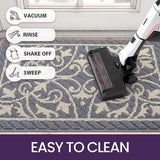 Indoor Doormat, 80 x 120 cm, Dirt Trapper Mat, Non-Slip, Washable Entrance Rug, Door Mat, Foot Mats Front Door for Entrance, Hallway, Garden, Indoor, Pet (Grey)