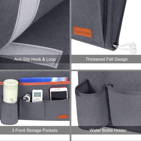 opbergzak voor bedrand, vilt bedplank organizer