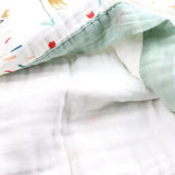 deken, 6-laags knuffeldeken, babykatoen, 110 x 110 cm, babydeken, luierdeken, zachte deken voor badhanddoek, kinderdeken voor pasgeborenen, uniseks (regenboog)