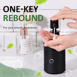 Zeepdispenser, Matzwart, 360 ml, Handwasdispenser, Afwasmiddeldispenser, Pompflesdispenser, Lotiondispenser, Zeepdispenser, Keuken, Badkamer, Douche, Gootsteen, Kolomvorm