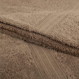 Biologische katoenen handdoekenset, 4 x handdoeken, 50 x 100 cm, zacht en absorberend, 100% Turks katoen, Oeko-Tex Made in Green en GOTS-gecertificeerd (kegelbruin)