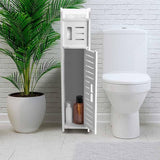 Toiletpapierhouder, verchroomde toiletpapierhouder achter toiletpapierhouder voor toiletkast, toiletpapierhouder met toiletpapierhouder, toiletpapieropslag voor kleine ruimtes
