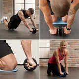 Roller Classic, buiktrainer voor het versterken van de kernspieren, fitnessapparaat voor thuis, buikspiertrainer inclusief kniebeschermer, 28 x 16 cm (L x Ø)