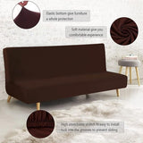 Bankhoes aan de armleuningen, 3-zits, elastisch, anderzijds wasbaar, bankovertrek, schoenen voor Clic Clac, aan de armleuningen, donkerbruin