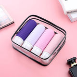 Siliconen reisflessenset 90 ml, set van 4 reisflessen om te vullen, lekvrij, cosmetische flessen voor het vullen van reizen, container, BPA-vrij, FDA-goedgekeurd, voor het vullen van douchegellotion