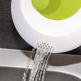 Saladeset, 4-delig, slacentrifuge, -com, -bestek en dressingshaker, kunststof, transparant/wit/groot
