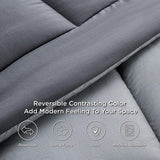 Dekbed, 155 x 220 cm, omkeerbaar dekbed voor het hele jaar, Oeko-test gecertificeerd, 300 g/m², 4 seizoenen, dekbed, 155 x 220 cm, grijs, zachte microvezel, slaapdeken voor mensen met een allergie