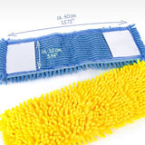 4 x Vervangende Vloerwisserhoes-Chenille Microfiber Wisserhoes voor een grondige reiniging van uw woonruimte (04 stuks - blauw / roze / geel / groen)