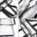 oorzichtige draagtas, transparante toilettas, waterdichte luiertas met ritssluiting en handvat, pvc, toilettas voor reizen, fitnessstudio, school, sportevenementen, zwart, mode
