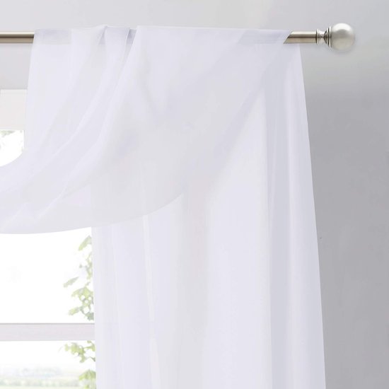 Hemelbed, gordijnen, wit, tule stof, per meter, transparant, dwarsophanging gordijn voor woonkamer, raam, decoratie, dwarsophanging, vrije hand decoratie voor bruiloftsboog en trouwbogen, 1