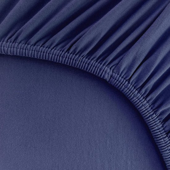 Hoeslaken voor matrassen van 20-40 cm, 200 x 220-240 tot 220 x 220-240 cm, Oeko-Tex, katoen met 5% elastaan, premium hoeslaken voor boxspringbed, in blauwe bessen