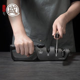 Professionele messenslijper, eenvoudige messenslijper met verstelbare hoekknop, Japanse multifunctionele keukenmessenslijper en polijstmachine