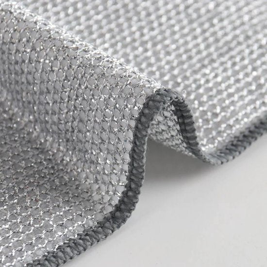 Multifunctionele stalen reinigingsdoek, draadvaatdoek, draadafwasdoek, stalen doek, afwasdoek voor nat en droog reinigen van hardnekkige vlekken van borden, potten, bakplaten, grills, fornuizen, ovens en meer