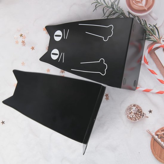 Cat Metal Bookend, Cute Cat Fashion Style Bookend, Large Heavy Bookends, Desktop Book Holder, Organiser Bookends for Shelves for School, Library Shelf